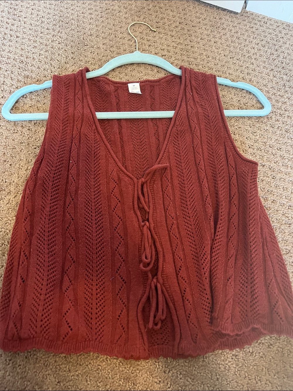 Maroon vest blouse from Old Navy